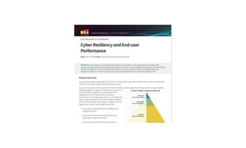 Cyber Resiliency and End-user Performance