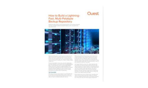 How to Build a Lightning- Fast, Multi-Petabyte Backup Repository