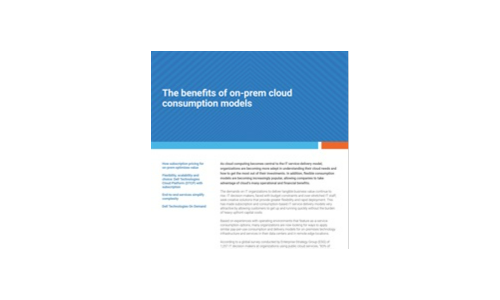 The benefits of on-prem cloud consumption models